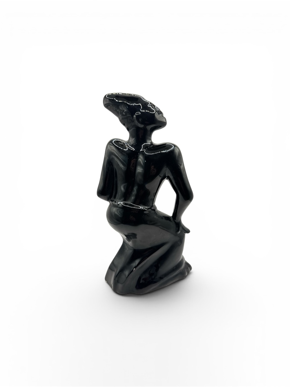 Vintage 1960s 1970s Mid Century Blackmoor Black America Porcelain Figurine 10.5” - Picture 5 of 8